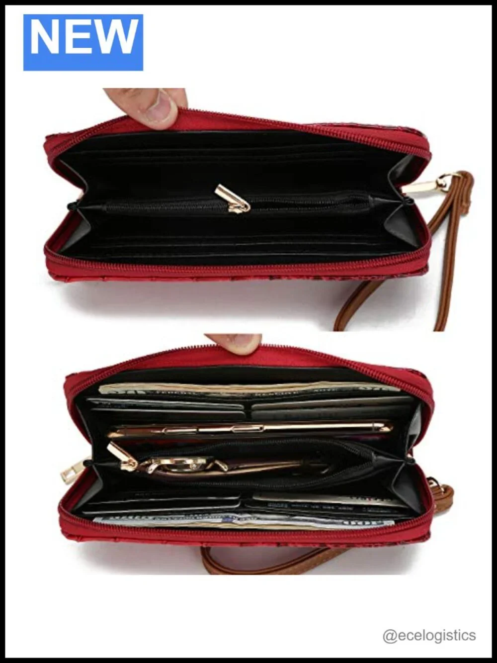 Vegan Leather Tote Satchel Handbag with Wallet